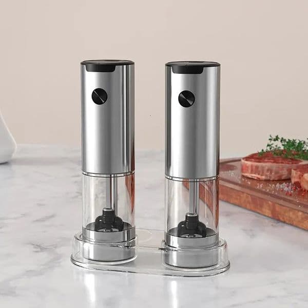 Electric Automatic Mill Pepper And Salt Grinder With LED Light Adjustable Coarseness Kitchen Tools 260430