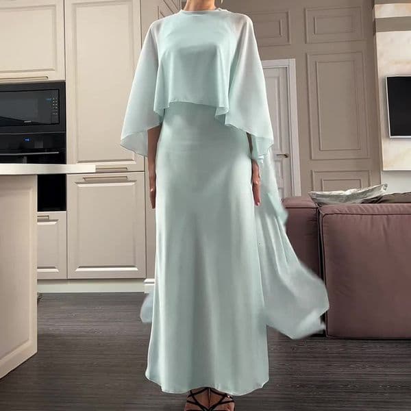 2025 Summer New European and American High quality Foreign Trade Women's Fashion Casual Long Dress Shawl Set
