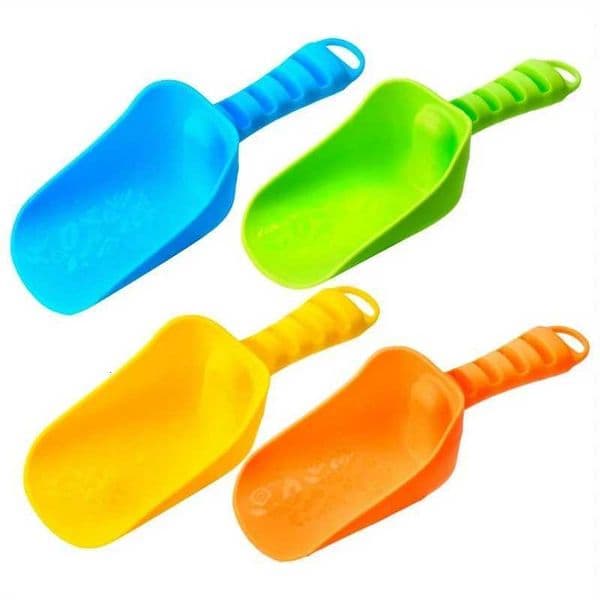 Joyfy 4 Packs Beach Sand Shovels Colorful Scoops Travel Sand Toys Outdoor Digging Play for Kids Sandbox Toys Gift X260504