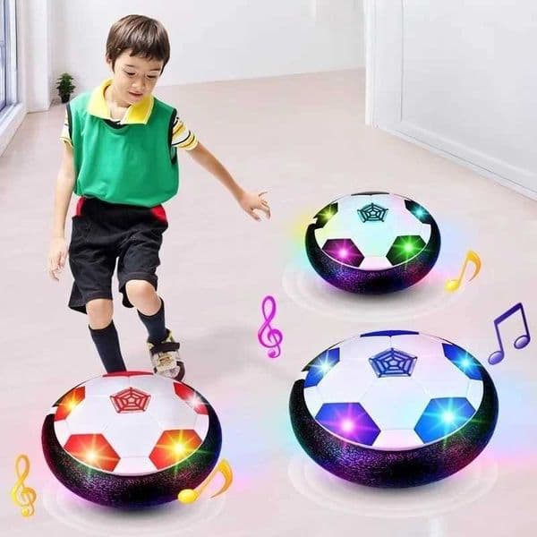 1Pcs Battery Electric Light Air Cushion Football - Indoor Parent Child Exercise Suspended Soccer Toy for Family Fun X260504