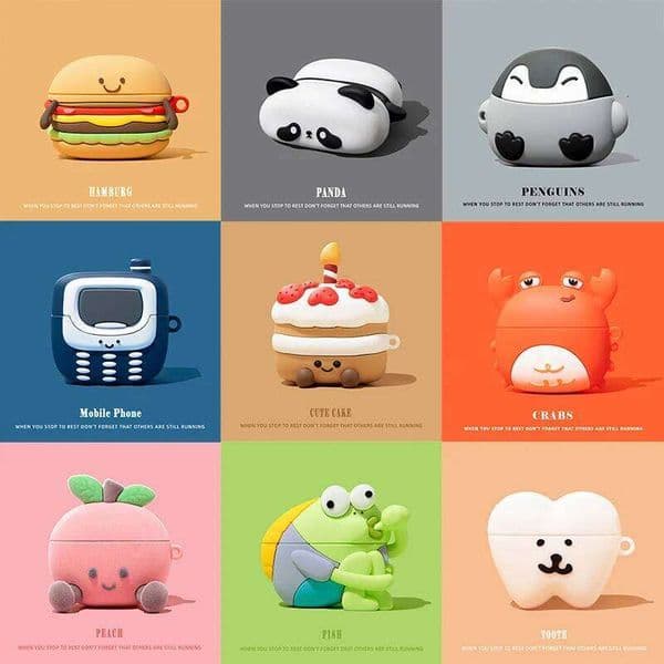 3D Earphone Pro Cartoon Cake Panda Crabs Cover 4 2024 Charging Box Case for AirPods 3 2 1 26W0504