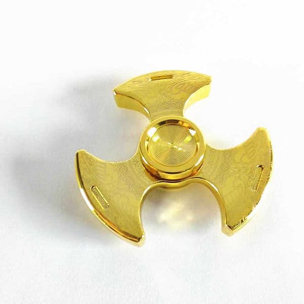 Maya fingertip top three leaf Maya pattern finger top rotating toy stainless steel environmental protection zinc L260504