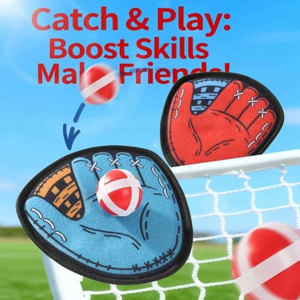 Kids Baseball Glove 312Y Beginner Soft Leather NonSlip Red/Blue/Green 2 Velcro Balls Outdoor/Kinder Boys Girls Christ X260504