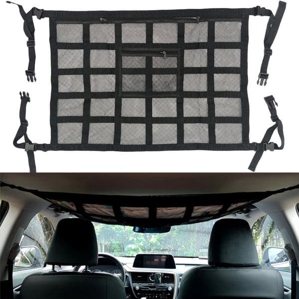 Car Ceiling Cargo Net Storage Net For Car Large Car Ceiling Cargo Net Pocket Mesh Car Roof Organizer For SUV Long Trip Camping 260430