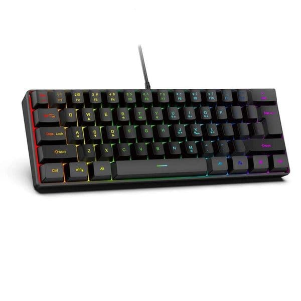 Mechanical Feel 61 Keys Usb Wired Gaming RGB Backlit Keyboard PC Gamer Accessories for Computer Gamers Ofiice S260430