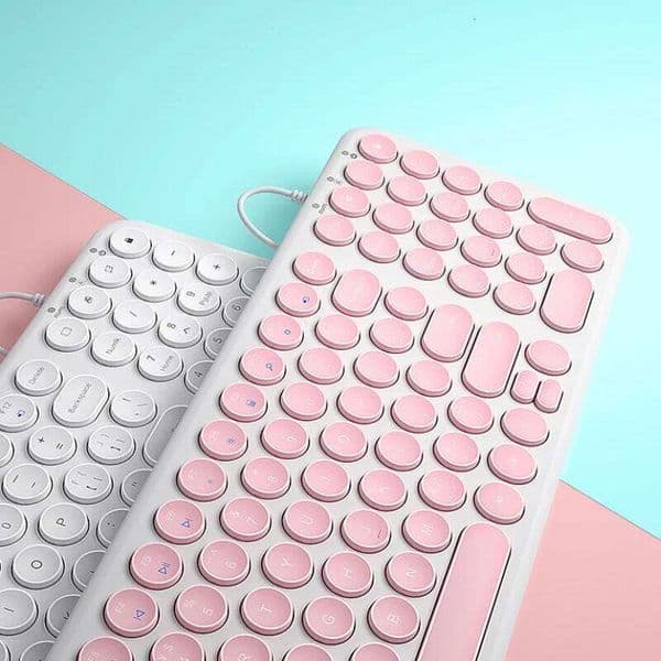 Quiet Round Key Notebook Computer Desktop Universal Thin Wired Keyboard for Win10 7 8 2000 XP / Mac S260430