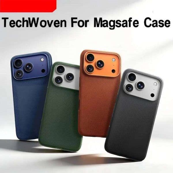 2026New Luxury Technology fabric Magnetic Phone Case For iPhone 17 Pro Max 16 15 14 13TPU Simple Stylish Matte Texture Cover 26H0504