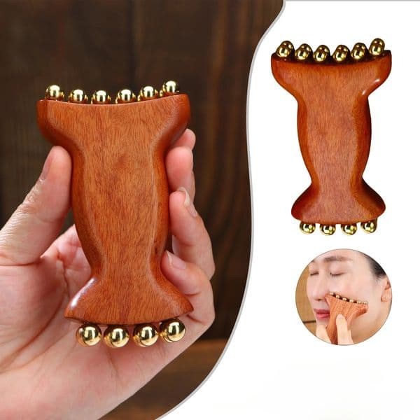 Radiant Skin Savior Lymphatic Detox Face Massager Fades s Firms Jawline and Eyes Natural Copper Wood Beauty Tool 260424
