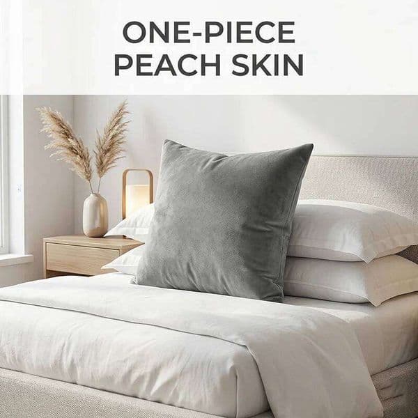 Solid Color Peach Skin Pillowcase Velvet Touch Cushion Cover for Living Room Sofa Bed Minimalist Home Decor Throw Pillow Slip 26L0504