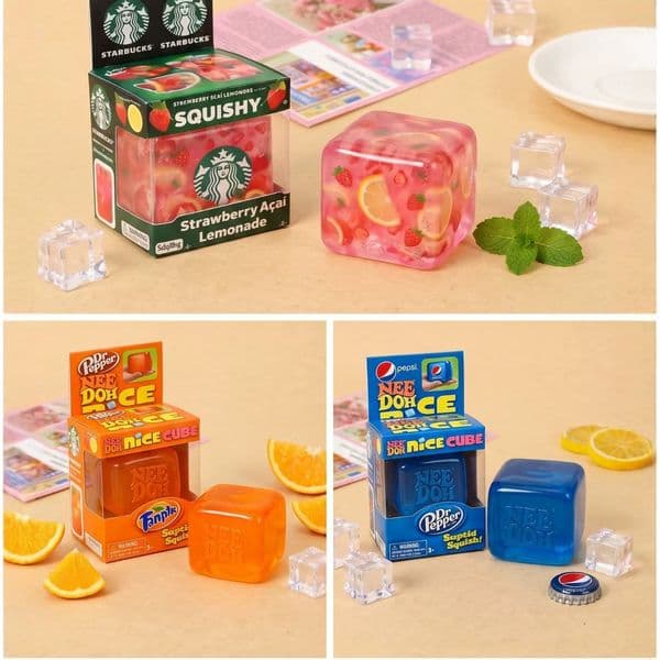 Nice Cube Squeeze Coke Sprite Fanta Pepsi Simulated Squishy Slow Rebound Sensory Fidget Stress Relief Decompression Toy BY SEA bb1 Y260515 Needoh Y260601+1