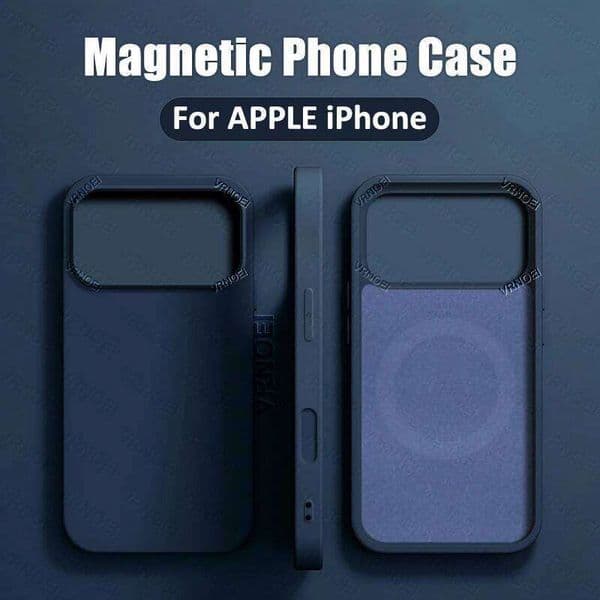 Luxury Silicone Magnetic Phone Case For iPhone 16 14 12 11 13 15 17 Pro Max Air Plus Cases Wireless Charging Cover Accessories 26L0504