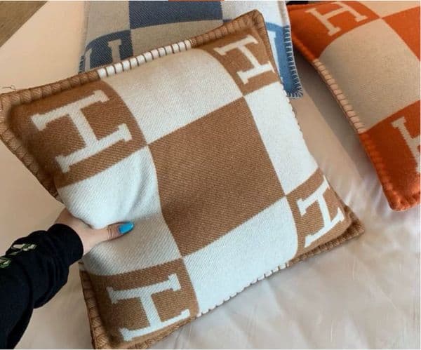 Hotel Home Car Decorative H Letter Soft Wool Knit Throw Pillow Cover European Nordic Style Couch Cushion Case
