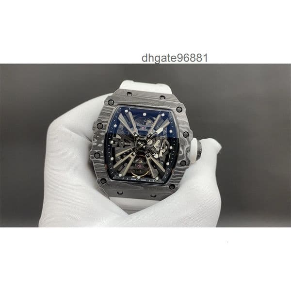 Top quality r m watch 35-03 67-02 052 mens watch super clone watches tourbillon mechanical movement NTPT carbon fiber sapphire glass 43mm with box G6NY