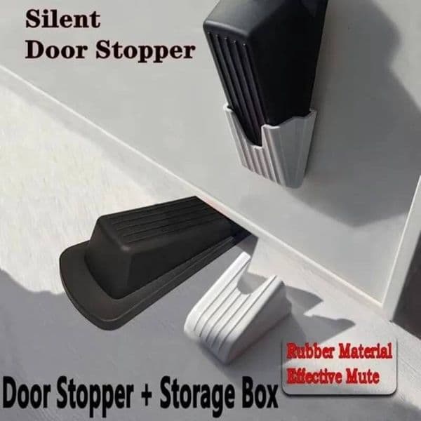 Rubber Door Stopper Wedge Anti Slip Floor Stop for Indoor Use Prevents Doors From Closing Home Office School Safety ddmythur