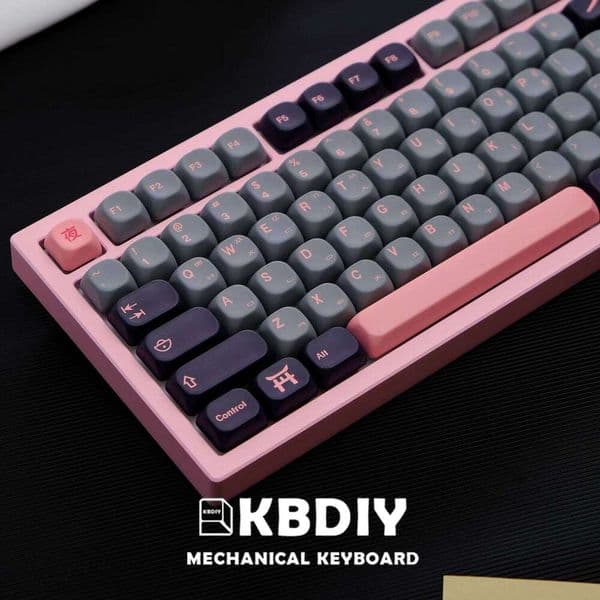 KBDiy Korean PBT Keycaps Custom KOA Profile NightSakura Keycap Mechanical Keyboards Gaming 140 Keys Caps for GMK67/75/87/980 S260430