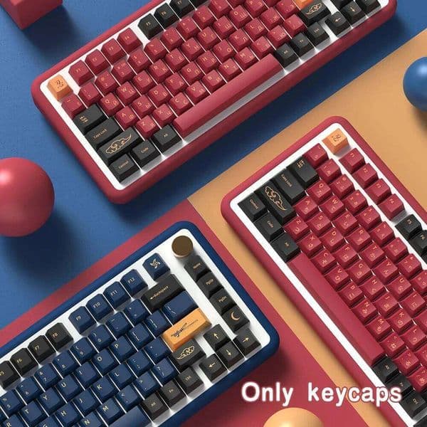 Keycap BLUE/RED Samurai Japanese/Korean/German/Spanish PBT Keycaps ISO Layout Cherry Profile for GMK Mechanical Keyboard S260430