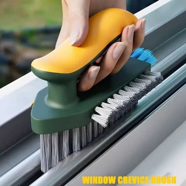 1Pcs 2-In-1 Handheld Cleaning Brush - No Dead Spot Multi-Functional for Crevices Windows Stoves Doors Laundry Tables X260504 thumbnail 2