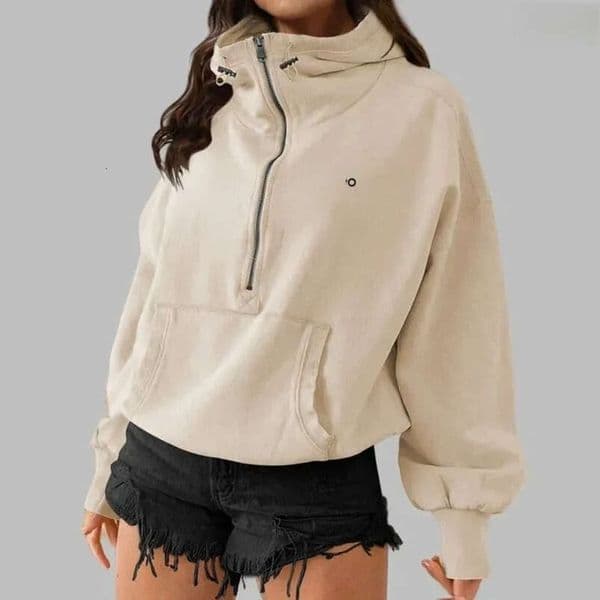 Designer Women's Designer Hoodies oversized Yoga Sweatshirt Outdoor Zipper Drawstring Hooded Long Sleeve Pullover Casual Loose Hoodie plus Sports Shorts