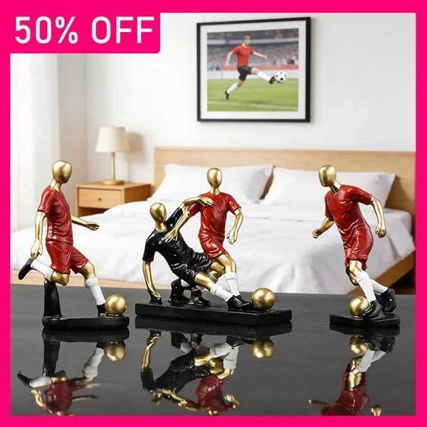 Collectibles Sculpture Simple Luxury Mini Football Player Ornament Home TV Cabinet Wine Cabinet Study Room Desktop Decoration X260504