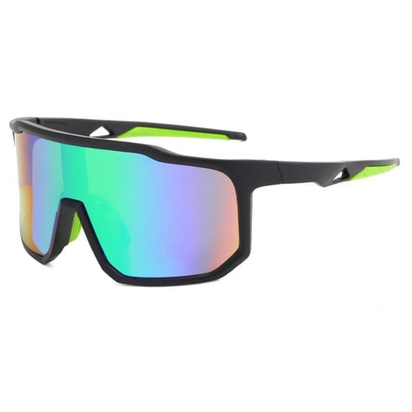 Black Frame Blue Purple Mirror UV400 Sports Sunglasses Anti Glare Lightweight Outdoor Cycling Sun Shades for Men Women