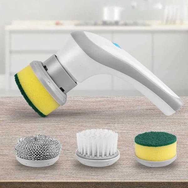Electric Clean Brush Multifunctional Handheld Scrubber Brush 360 Degree Rotation 3 Replaceable Brush Heads Kichen Accessories X260504