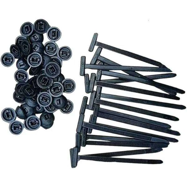 Nylon Universal Tie Buckle-Heavy Duty Zip Holder with Pin&Button Design Plastic Cable Ties Tool Fasteners for Car
