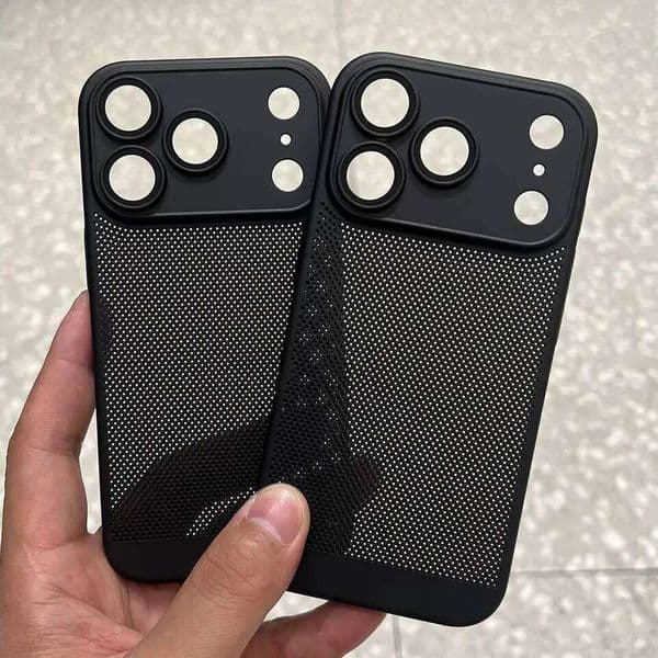Cooling Grid Heat Dissipation Phone Case For iPhone 17Air 16 16E 15 14 13 12 11 17 Pro Max Mesh Breathable Hard Cover 26H0505