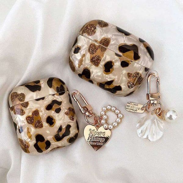 Pearl Earphone Cases Airpods Leopard Pendant Headphone Protective Cover For Airpod 3 Pro 2 1 3rd Generation Case 26W0505