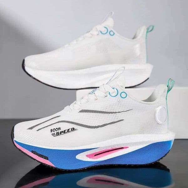 Unisex Carbon Board Running Professional Marathon Lightweight Bouncing Pad Breathable Ladies Stable Support Sports Shoes 26L0505