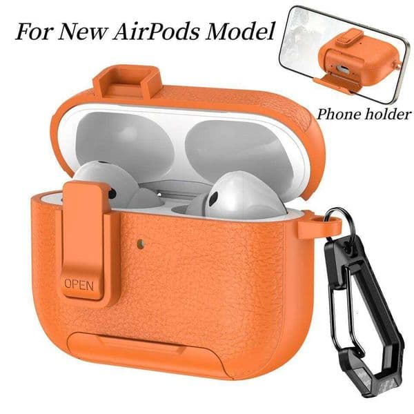 Phone Holder cortex BT headset Cover For or AirPods 1 2 3 4 Pro Case With Hook 26W0505