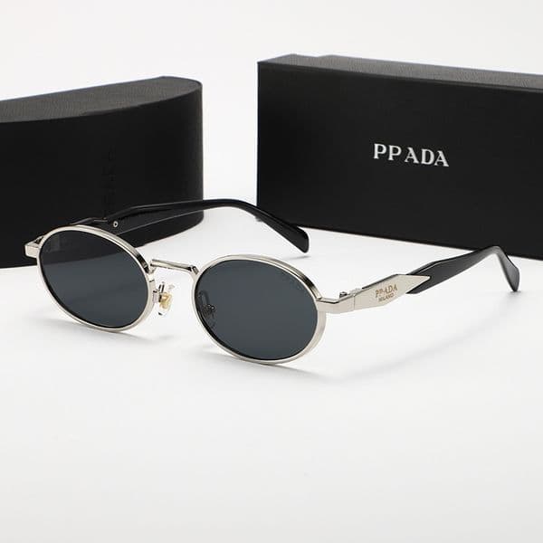 Luxury New Hot Selling Green Metal Frame Oval Party For Women's Aesthetics Brand Designer Neutral Summer Sunglasses UV400