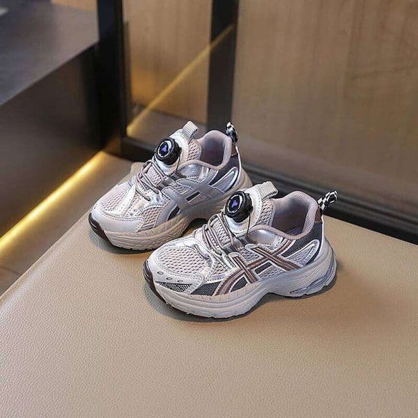 Children's Sports 2025 Autumn New Style Girls' Mesh Breathable Sneakers Lightweight Soft Sole Boys' Casual Running Shoes 26L0505