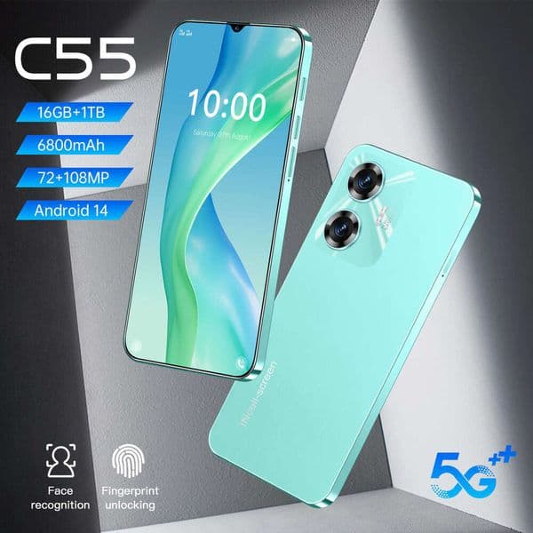 2026 New Cross-Border Mobile Phone C55 Large Memory Smartphone, Best-Selling Model Supports Dropshipping Technology