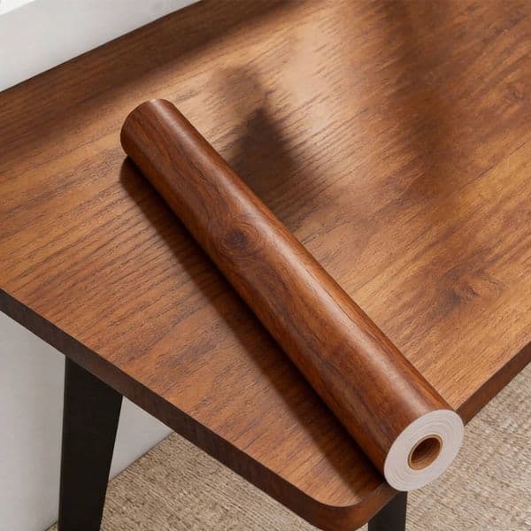 Vinyl Self-Adhesive Waterproof Wood Wallpapers Stickers For Wall In Rolls Furniture Renovation Film Bedroom Home Decor PVC