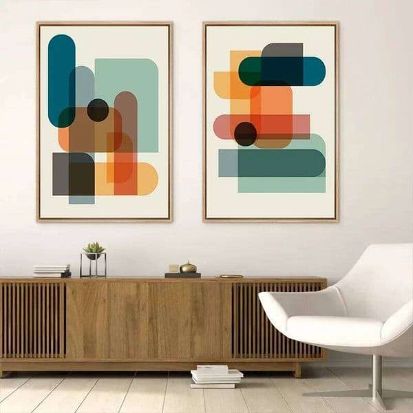 Fun Set of Prints Abstract Colorful Geometric Canvas Painting Wall Art Poster Picture for Modern Living Room Home Decor 26Y0505