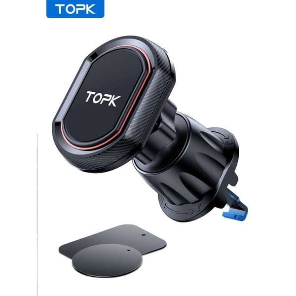 TOPK Magnetic Holder 360 Rotation Air Vent Mount Upgrade Hook Clip Phone Car Stand for Cellphones