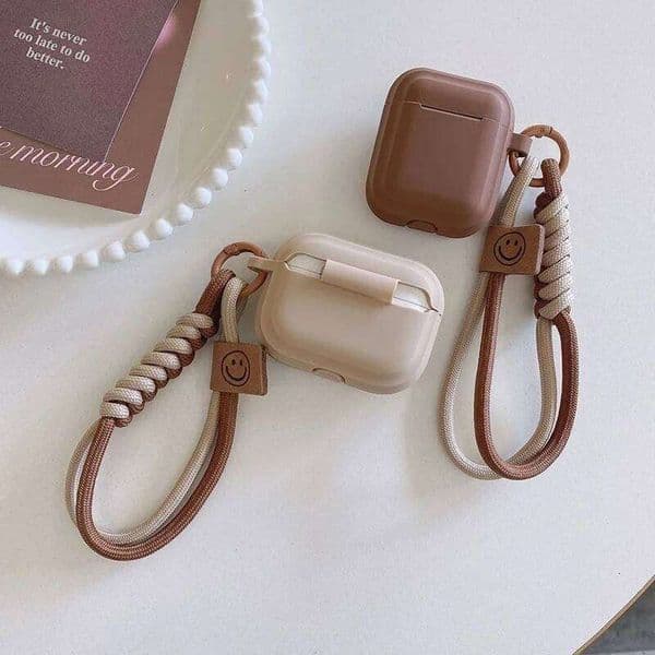 Cute Simple Airpods With Lanyard Earpods Soft Cover For Air Pods 4 3 Pro 2 1 Silicone Protective Case 26W0505