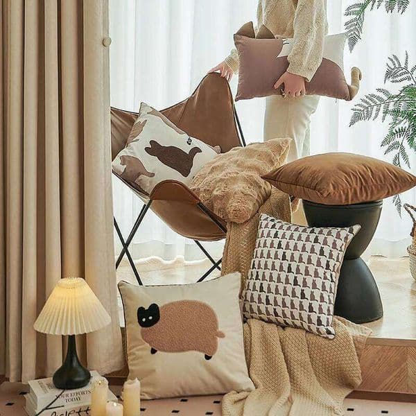 Pillow Case Nordic Ins Style Cat Animal Cushion Covers For Home Sofa Bed Throw Pillow Case Living Room Decorative 26L0505