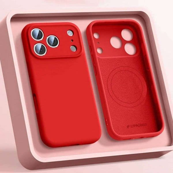 Liquid Soft Silicone Phone Case For iPhone 17 16 15 14 13 Pro Max 17Pro Air Magnetic Wireless Cases Cover 26H0505