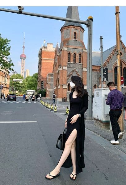 Bestseller Slim-Fit Sexy Mature Lady Style Long With Slit, New Hot Girl Black Strap Dress, Women's Summer Bodycon Dress Ddmysat