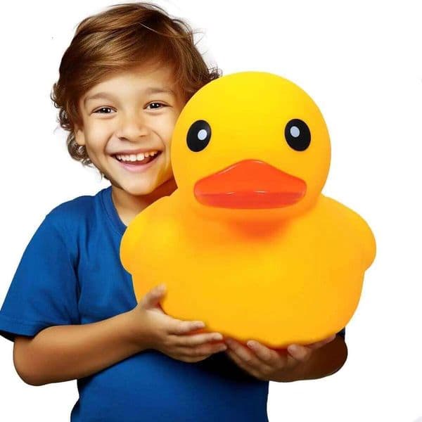 Giant Ducks Large Gender Reveal Rubber 13 Inch Duck Bath Toy for Baby Shower Birthday Party 26W0505