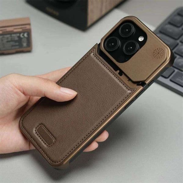 Aluminum Alloy Leather Magnetic Phone Case For iPhone 17 Air 16 15 14 Pro Max Wireless Charging Metal Frameless Shockproof Cover 26H0505