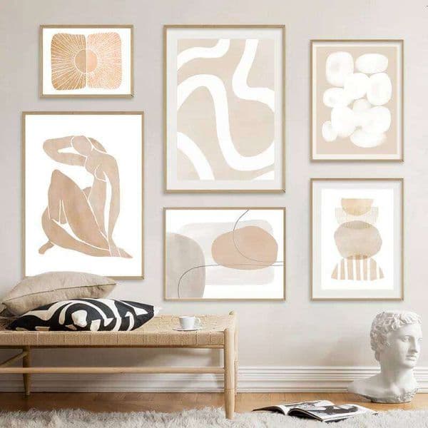 Boho Posters Neutral Beige Gray Watercolor Abstract Wall Art Prints Pastel Canvas Painting For Living Room Home Decor 26H0505
