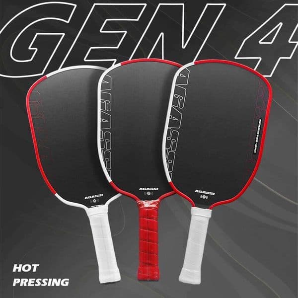 Agassi Pro 16mm 14mm Pickleball Paddle Large Sweet Spot GEN4 TFP Foam Toray T700 Raw Carbon Fiber Surface USAPA UPA-A Approved 26H0502