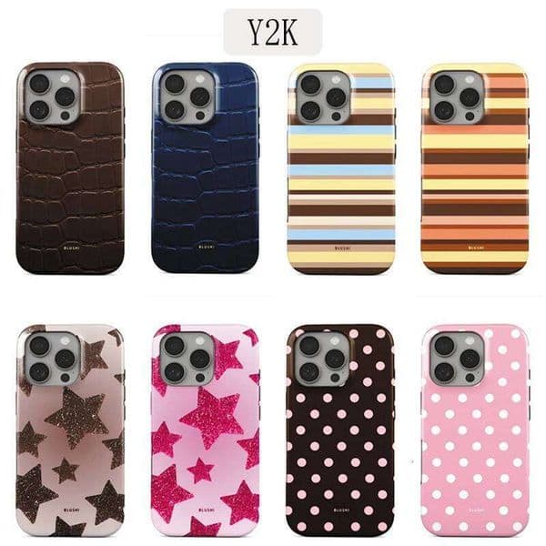 Luxury Y2K Pentagram Phone Case for iPhone 17 16e 16 15 14 13 12 11 X XS XR XSMAX 7 8 Air Pro Max Plus Double-layer 26L0505
