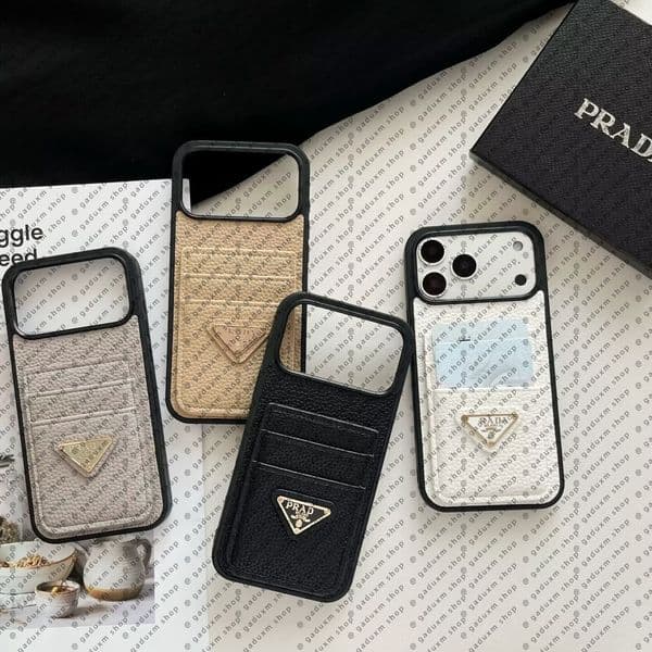 Designer Purse Phone Case for iPhone 17 16 Pro Max Card Holder, Phone Case Wallet 15 14 13 12 11 Pro for Women Men Shockproof with Flip Wallet iPhone Cover Magnetic Button
