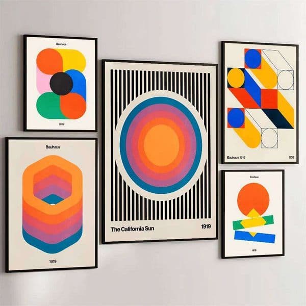 1PC Bauhaus Print Poster Movie Sticky Posters Retro Kraft Paper Sticker DIY Room Bar Cafe Aesthetic Art Wall Painting 26H0505