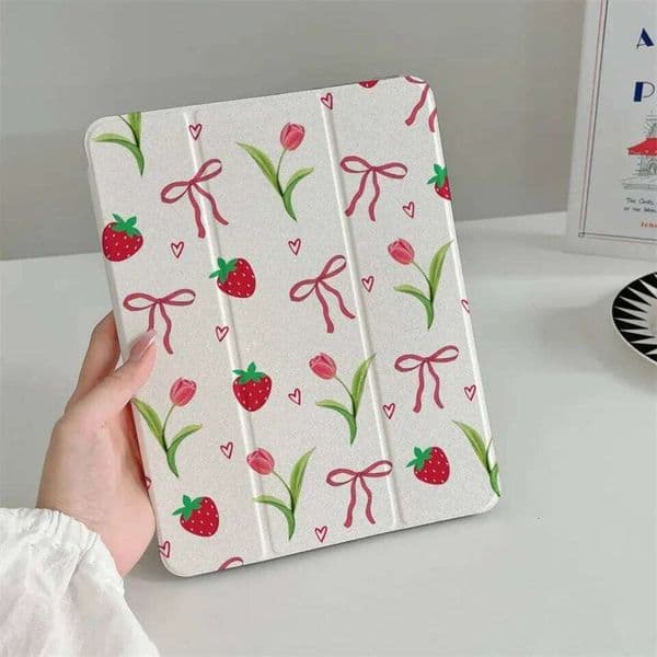Cute Bow Flower PAD case for iPad pro 10/11-Inch 2020/6th/7th /8th /Air 3rd/Air 4th/9th gen/Air 5th Gen 2022/Air 11 26Y0505