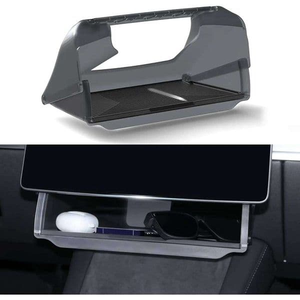 Under Screen Storage Box 3/Y 2017-2025, Center Console Organizer Tray for Tesla Model 3 Y Accessories