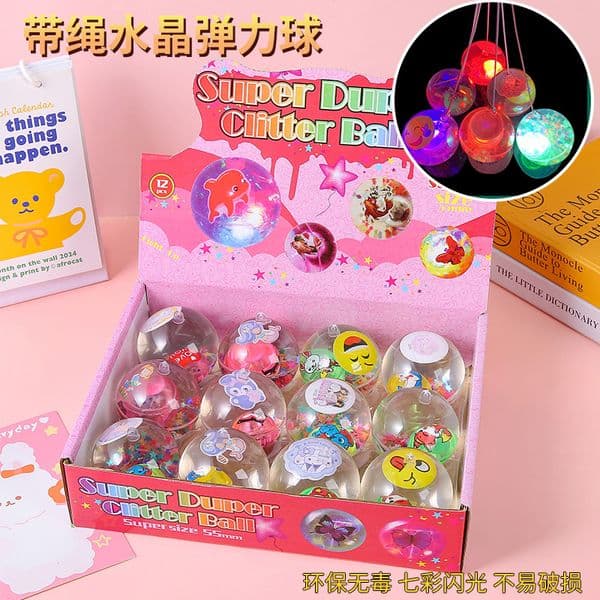 New Durable High Quality Colorful Flash Jumping Ball Multistyles Interactive Glowing Bouncy Ball Gift Children Luminous Toys BY SEA
